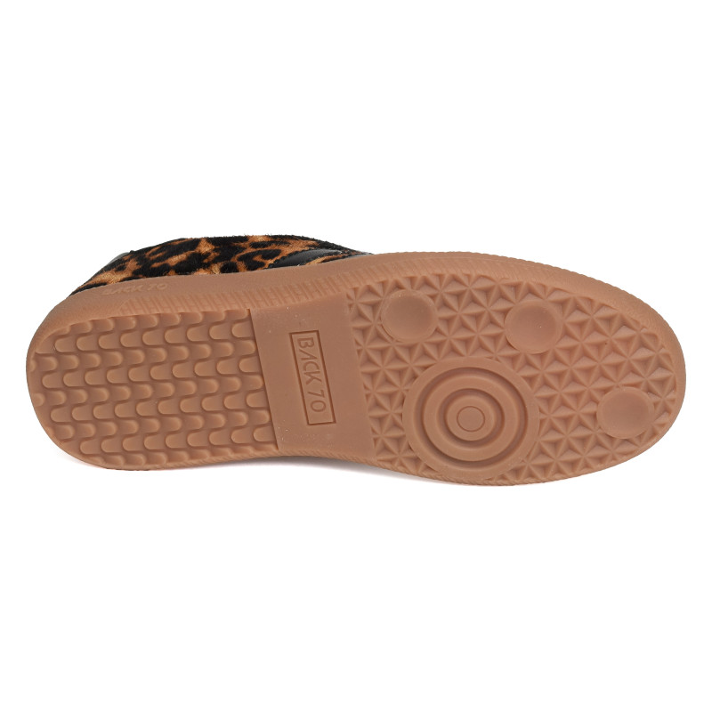 CLOUD LEOPARD Noir Léopard, Sneakers basses Back 70