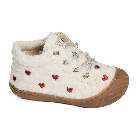 COCOON GIRL Blanc Rouge, Chaussures à Lacets Naturino