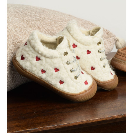 COCOON GIRL Blanc Rouge, Chaussures à Lacets Naturino