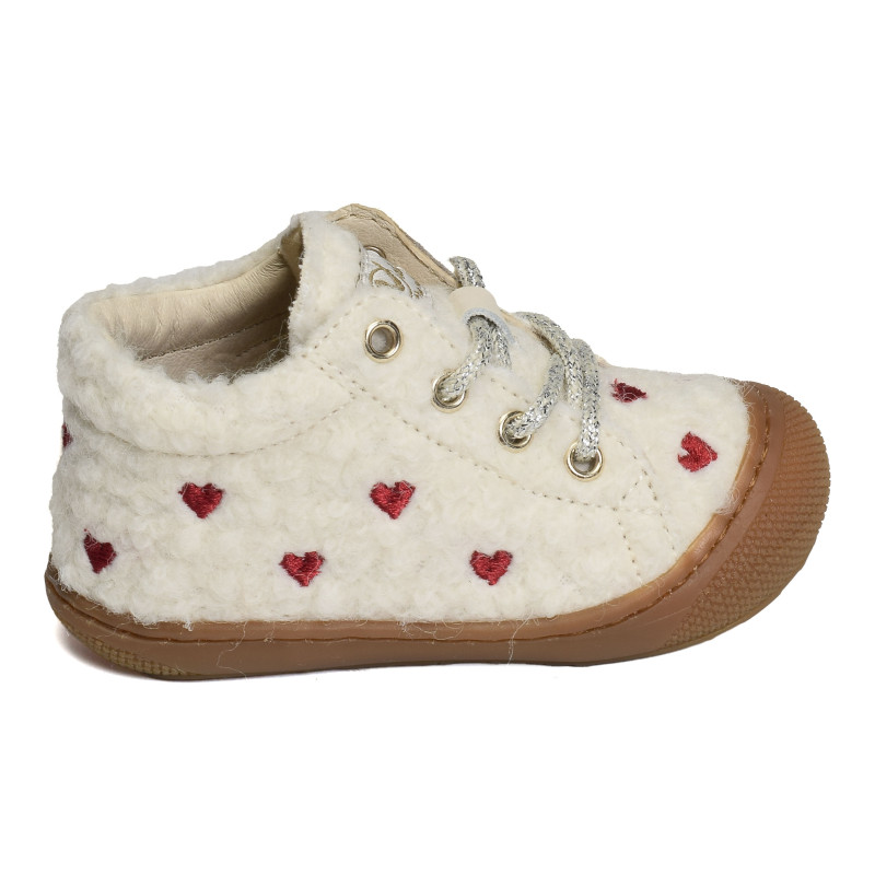 COCOON GIRL Blanc Rouge, Chaussures à Lacets Naturino