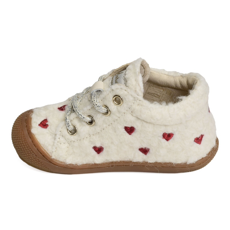 COCOON GIRL Blanc Rouge, Chaussures à Lacets Naturino