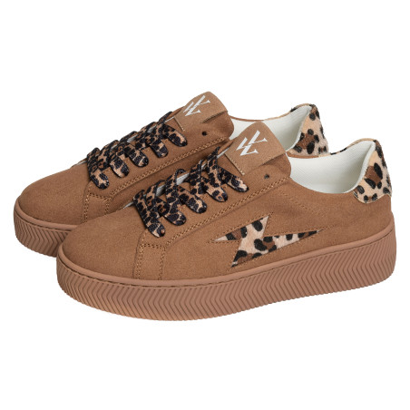 ELEA Camel Léopard, Sneakers basses Vanessa Wu
