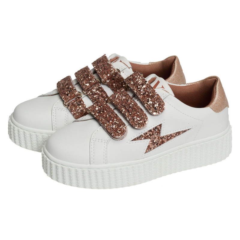 MINI MAHALIA Blanc Rose, Sneakers basses Vanessa Wu