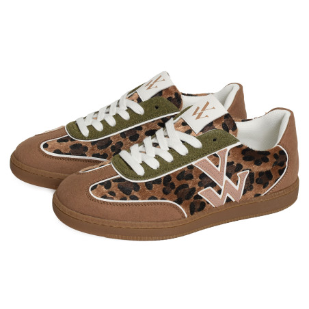 SUZANNE Camel Léopard, Sneakers basses Vanessa Wu