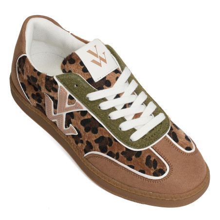SUZANNE Camel Léopard, Sneakers basses Vanessa Wu
