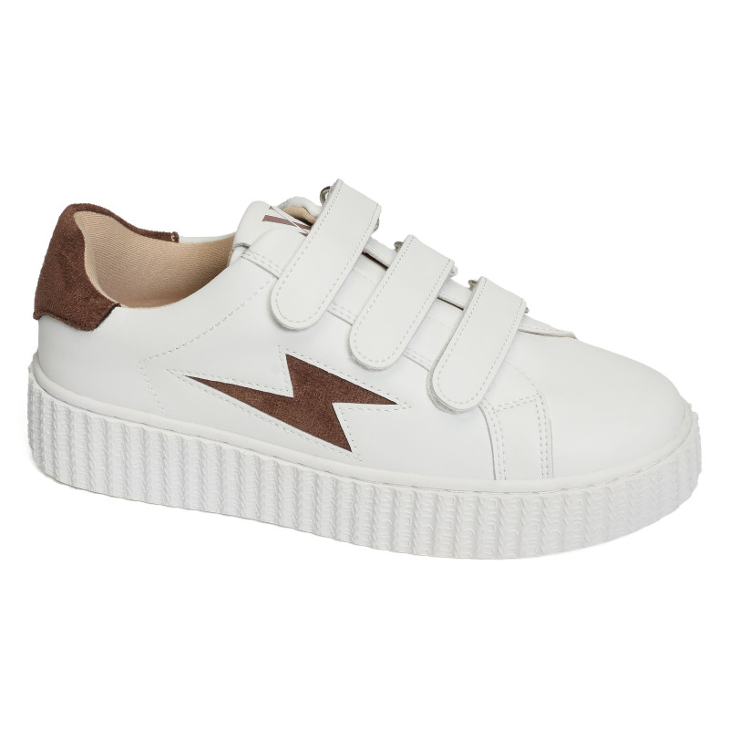 VICKY Blanc Marron, Sneakers basses Vanessa Wu