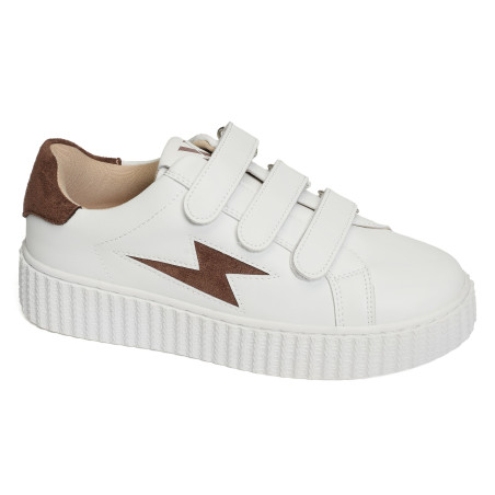 VICKY Blanc Marron, Sneakers basses Vanessa Wu