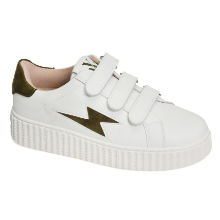VICKY Blanc Kaki, Sneakers basses Vanessa Wu