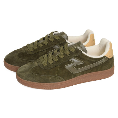 SHEFFIELD JOGGER M Kaki Marron, Sneakers basses Schmoove