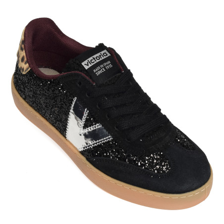 1126223 Noir Léopard, Sneakers basses Victoria