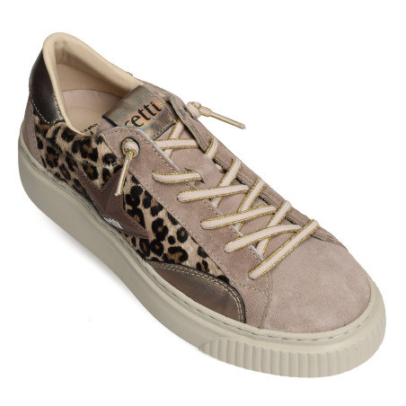 C1342 XL W Taupe Léopard, Sneakers basses Cetti