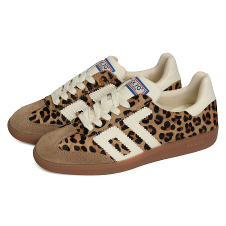 CLOUD LEOPARD Camel Léopard, Sneakers basses Back 70