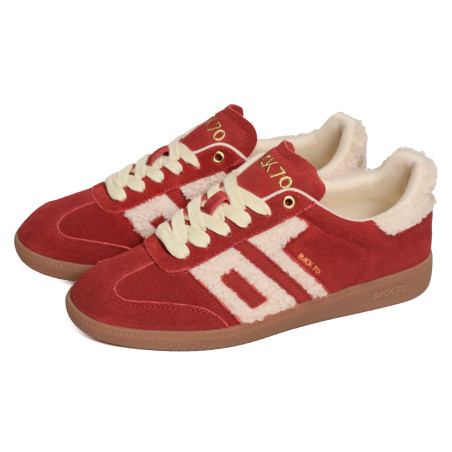CLOUD FUR Rouge, Sneakers basses Back 70