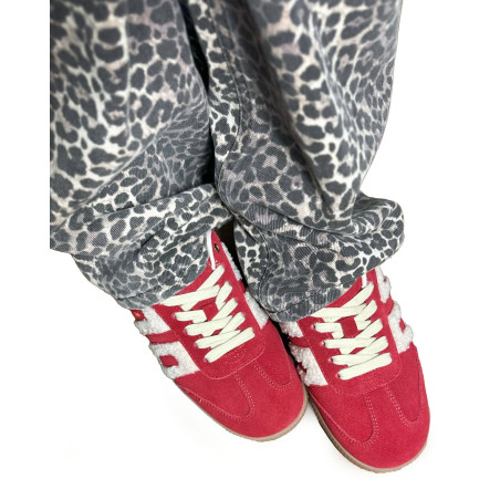 CLOUD FUR Rouge, Sneakers basses Back 70