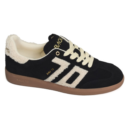 CLOUD FUR Noir, Sneakers basses Back 70