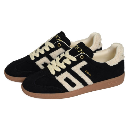 CLOUD FUR Noir, Sneakers basses Back 70