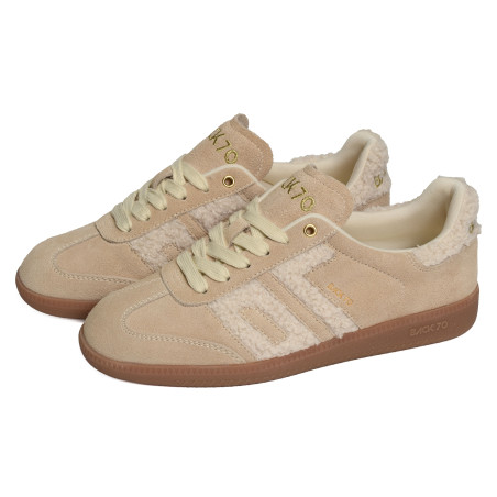 CLOUD FUR Beige, Sneakers basses Back 70