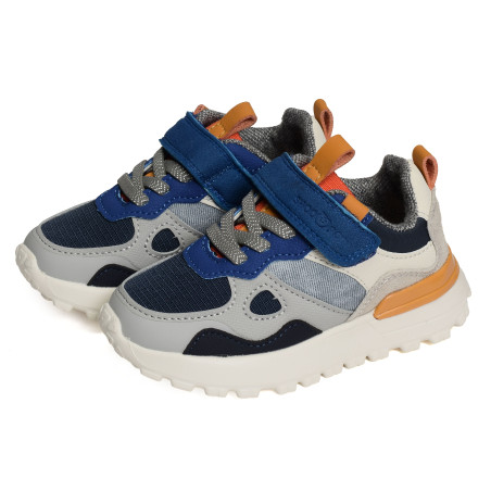 JOGGY SCRATCH BOY Marine Gris, Baskets running Shoopom