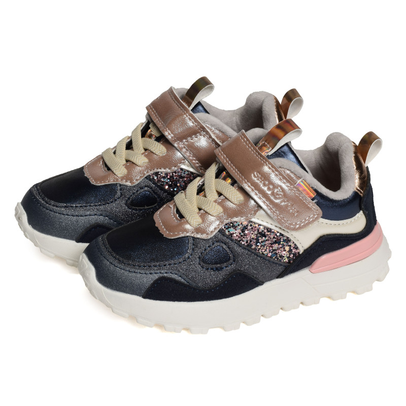 JOGGY SCRATCH GIRL Marine, Baskets running Shoopom