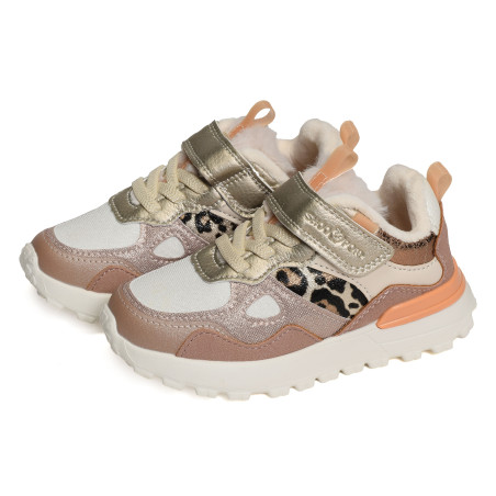 JOGGY SCRATCH GIRL Platine Léopard, Baskets running Shoopom