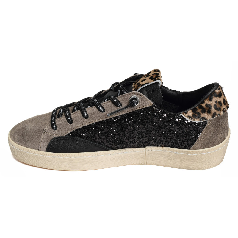 C1342 W Noir Léopard, Sneakers basses Cetti