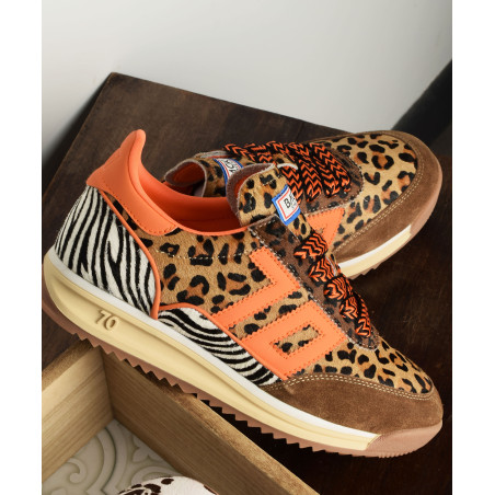 BARKLEY JOGGER ANIMAL Léopard, Baskets running Back 70
