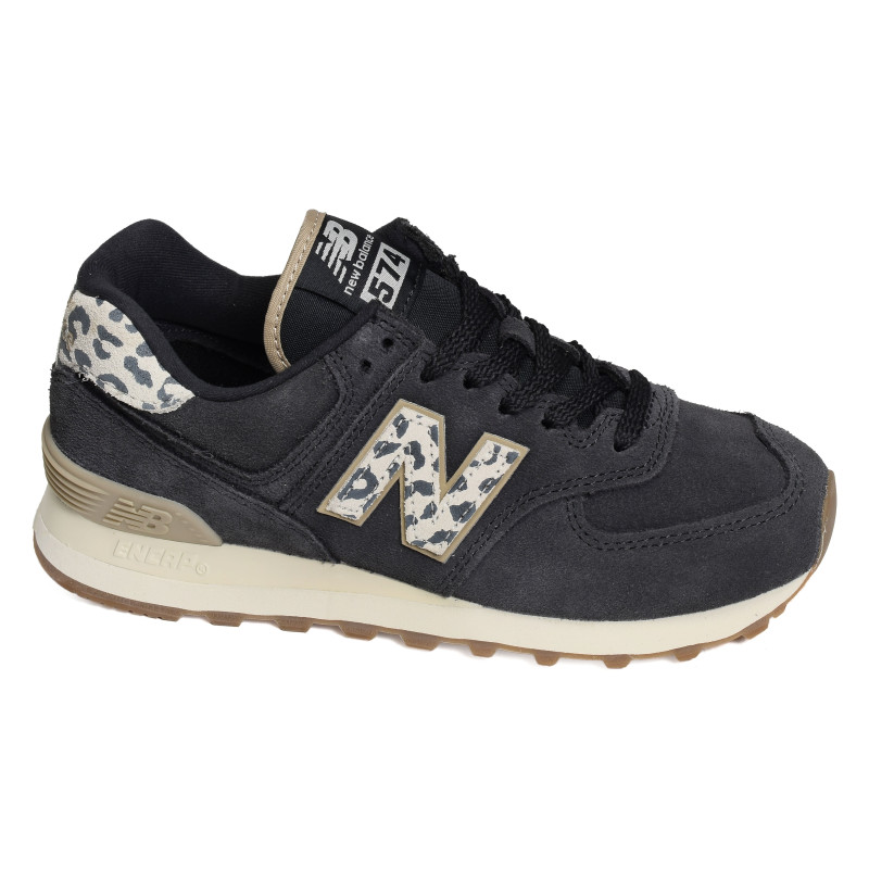 WL574 Noir Léopard, Sneakers basses New Balance