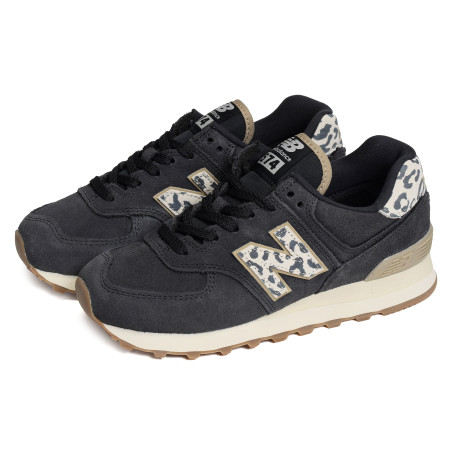 WL574 Noir Léopard, Sneakers basses New Balance