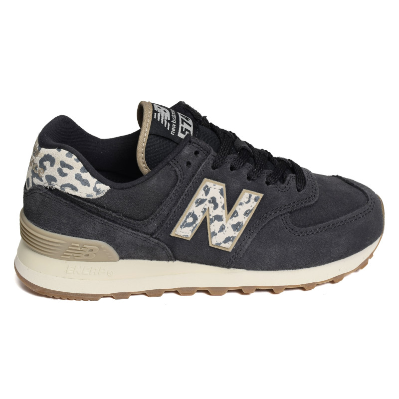 WL574 Noir Léopard, Sneakers basses New Balance