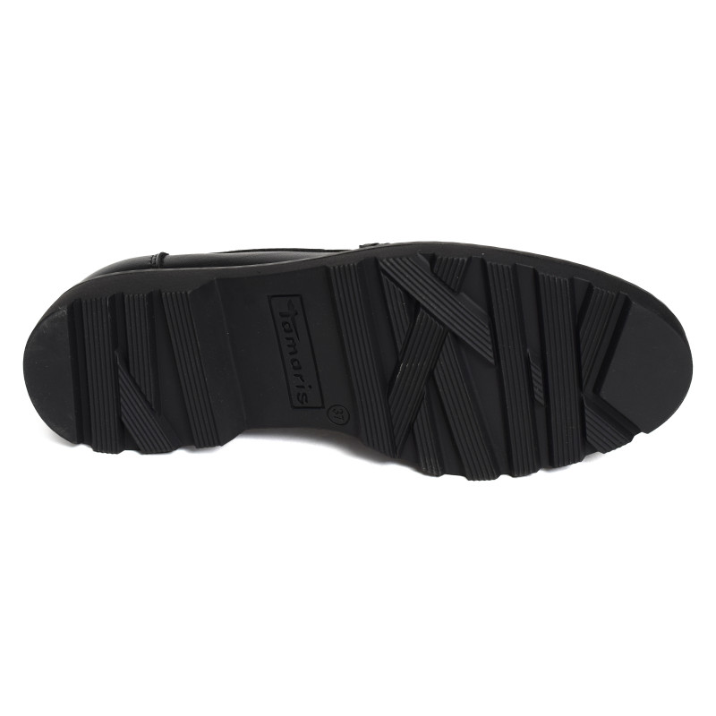 24312 Noir Léopard, Mocassins Tamaris