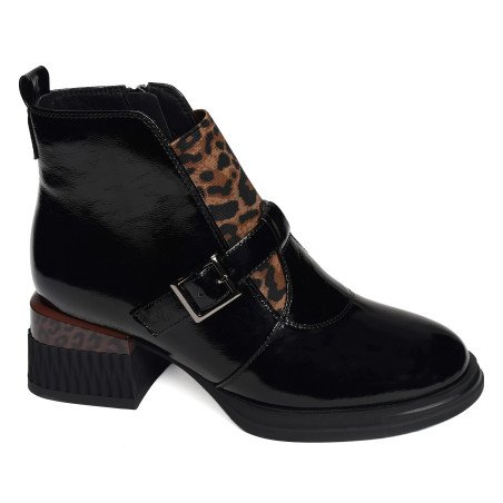 VAKABA Noir Léopard, Bottines Métamorf'Ose