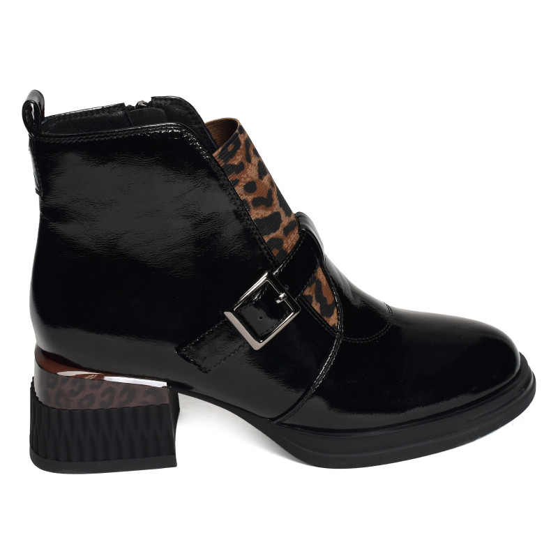 VAKABA Noir Léopard, Bottines Métamorf'Ose