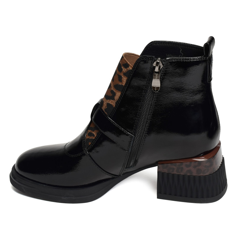 VAKABA Noir Léopard, Bottines Métamorf'Ose