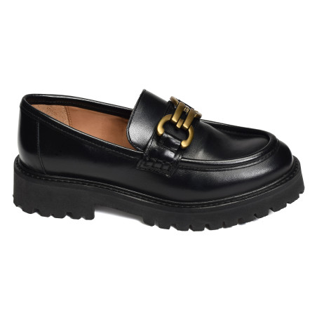 NAOMY Noir, Mocassins Maison Toufet