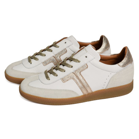 SOLVEIG Blanc Or, Sneakers basses Maison Toufet