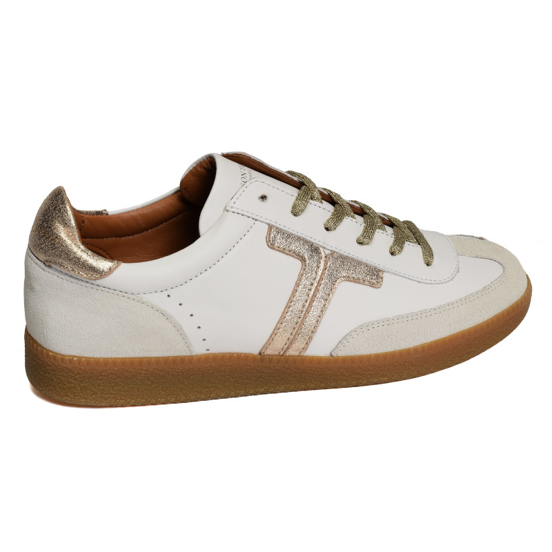 SOLVEIG Blanc Or, Sneakers basses Maison Toufet