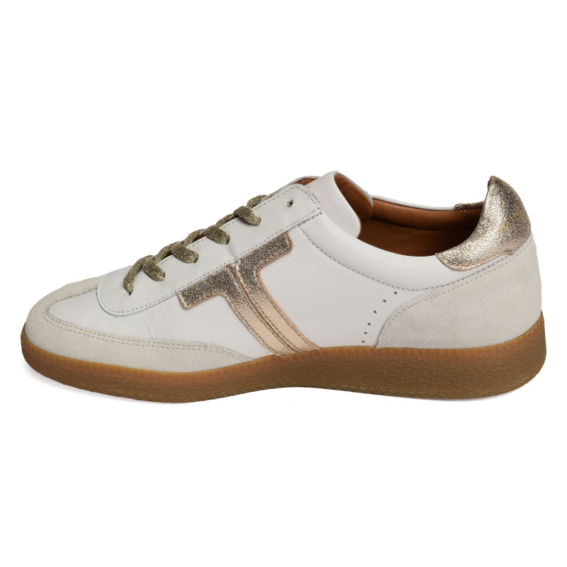 SOLVEIG Blanc Or, Sneakers basses Maison Toufet
