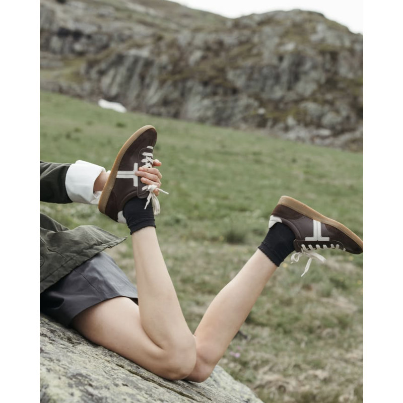 SOLVEIG Marron Blanc, Sneakers basses Maison Toufet