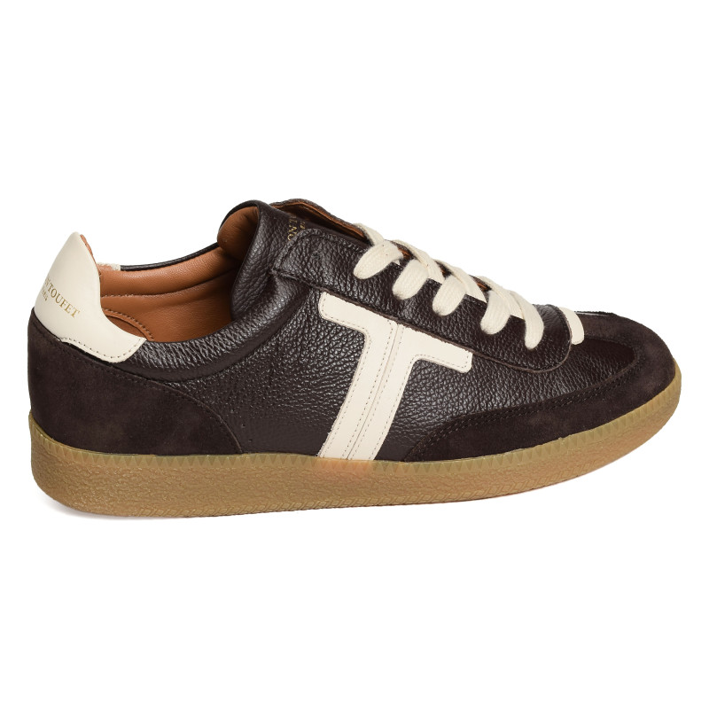 SOLVEIG Marron Blanc, Sneakers basses Maison Toufet