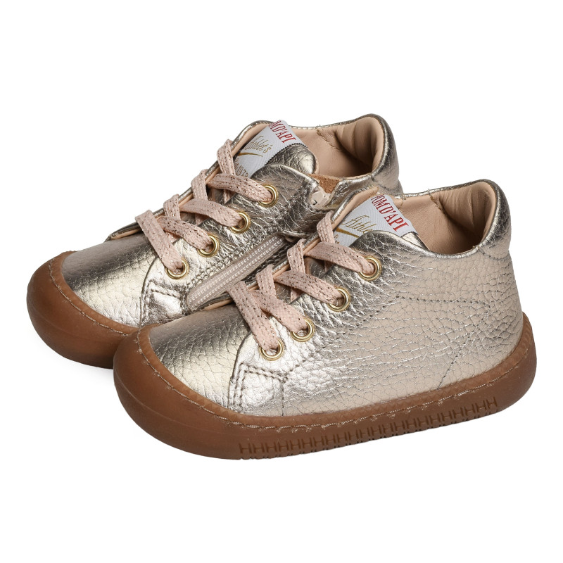 YAKA WALK GIRL Or, Chaussures à Lacets Pom d'Api