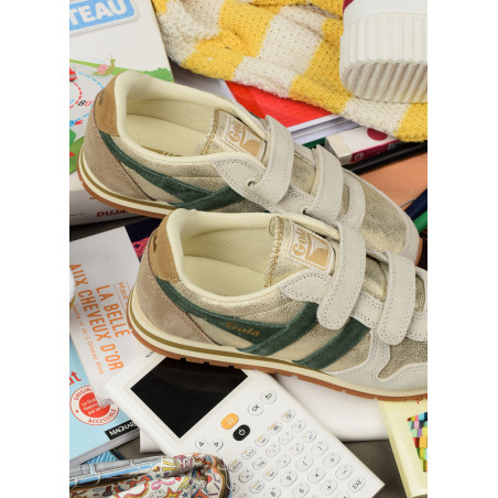 DAYTONA BLAZE STRAP Or Vert, Baskets running Gola
