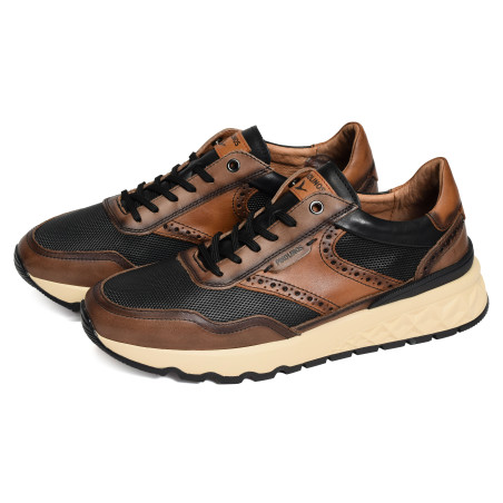 ARANDA 6380 Noir Marron, Baskets running Pikolinos
