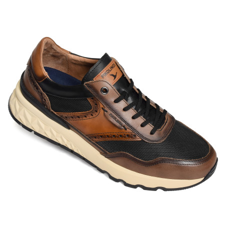 ARANDA 6380 Noir Marron, Baskets running Pikolinos