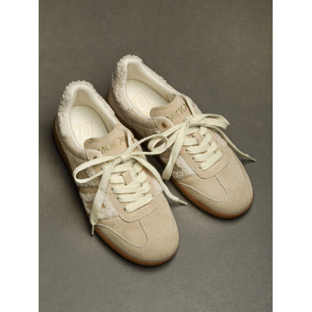 CLOUD FUR Beige, Sneakers basses Back 70