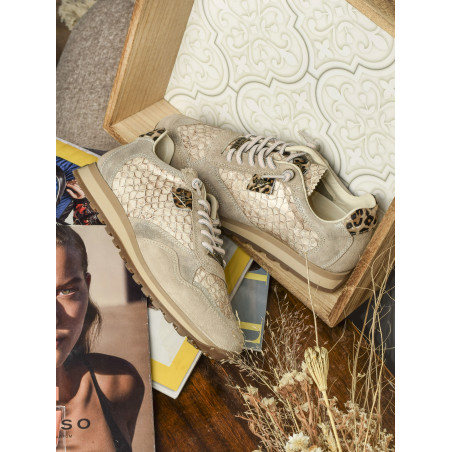 C848 W Beige Serpent, Baskets running Cetti