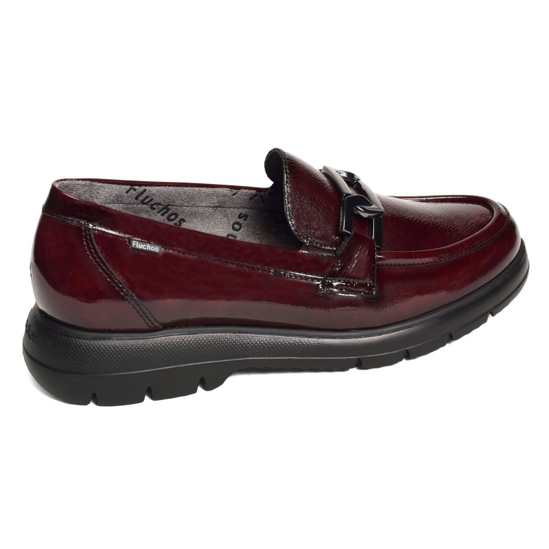 GLADIS F1794 Verni Bordeaux, Mocassins Fluchos