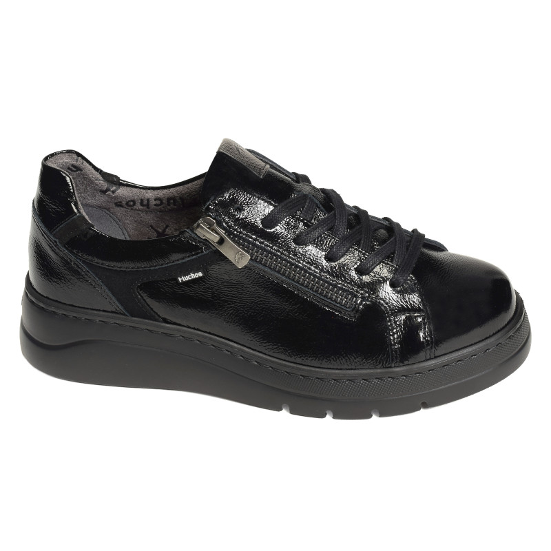 POMPAS F1666 Verni Noir, Sneakers basses Fluchos