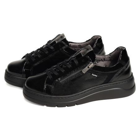 POMPAS F1666 Verni Noir, Sneakers basses Fluchos
