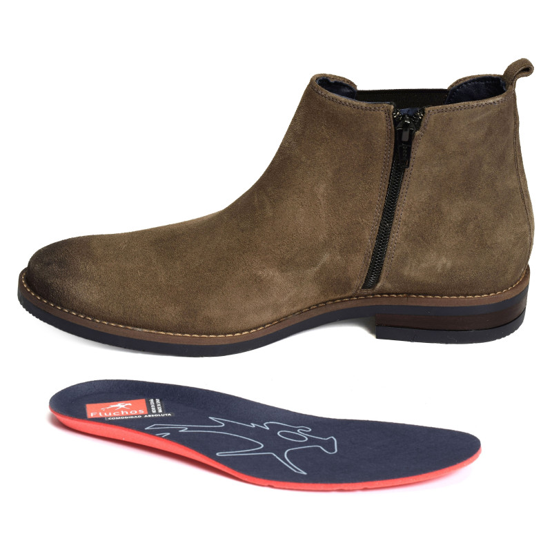 THEO F1690 Taupe, Bottines Fluchos