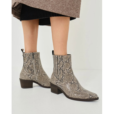 25311 Beige Serpent, Santiags  Tamaris
